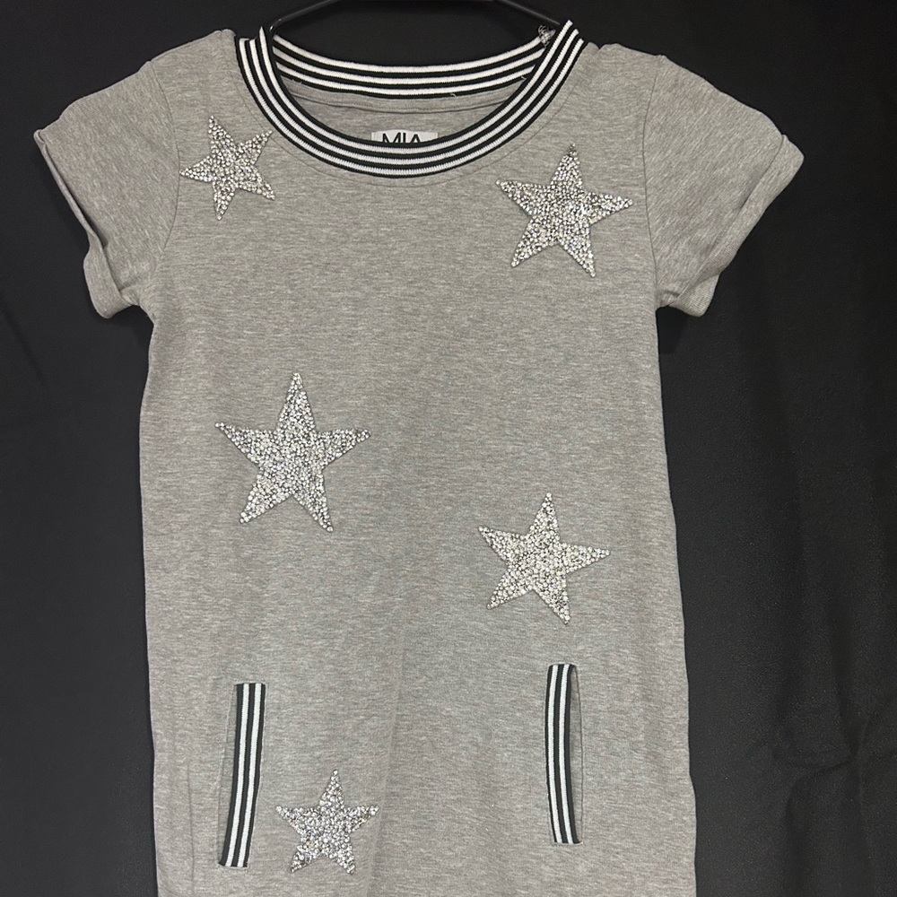 MIA Gray Sequin Dress